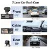 3-Channel Dash Cam for Skoda Karoq 2018 2019 2020 2021 2022 2023 2024 2025  Front Rear and Inside, Wide-Angle Night Vision, Loop Recording Dash Camera for Cars, 64GB Card view 4