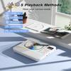 CD Player Portable, MONODEAL HiFi Stereo Portable CD Player with Bluetooth, Desktop Player Bluetooth for Home with Remote Control, RGB Light, Supports USB/AUX/Sleep Timer(White) view 2