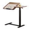 ACJSDGL Adjustable Height Overbed Table with Wheels - Mobile Laptop Desk for Recliner, Couch, or Bed - Tiltable Split Top & Rolling C-Table view 1
