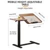 ACJSDGL Adjustable Height Overbed Table with Wheels - Mobile Laptop Desk for Recliner, Couch, or Bed - Tiltable Split Top & Rolling C-Table view 2