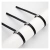 100pcs Multi-Purpose Stainless Steel Coated Self-Locking Cable Ties, Heavy-Duty Zipper Fastener Organizer(7.9x200mm) view 3