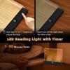 Smart LED Reading Light, dimmable LED Reading Light, Rechargeable Desktop, timed Off, Three-Color Adjustable, Ideal for Bedtime Reading and Home Study (Black) view 3