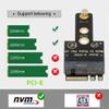 cablecc A+E-Key NGFF 2230 to M-Key NVME Male to Female Extension Adapter for Laptop Mainboard SSD 2230 2242 view 4