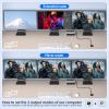 8K@60Hz Displayport KVM Switch 3 Monitors 2 Computers, 4K@120Hz Triple Monitor KVM Switch for 2 Computers Sharing 3 Monitors, Keyboard, Mouse,with 2 USB3.0 Cables,Controller and Power Adapter view 3