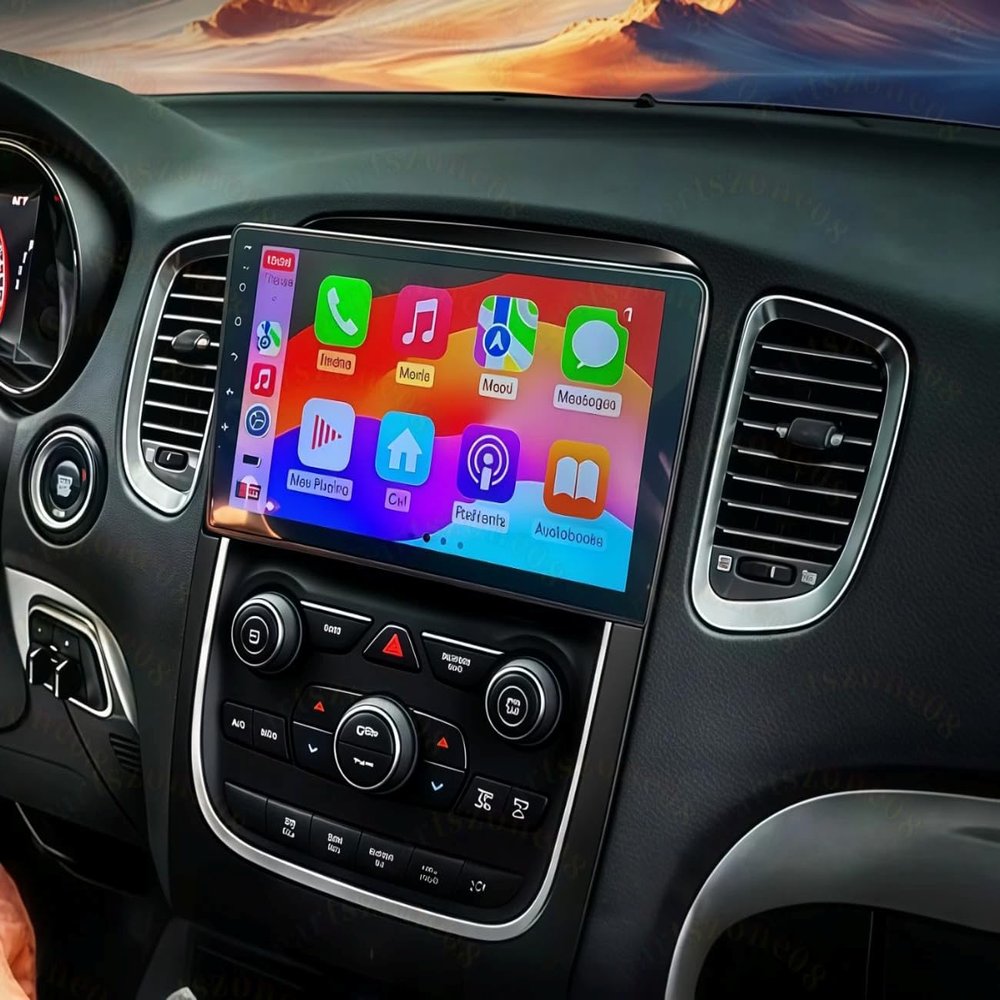 2G+64G Android Double Din Car Stereo for Dodge Durango 2014-2020 AHD Backup Camera, with Wireless CarPlay/Android Auto WiFi/USB/Bluetooth, DSP, FM/SWC, MirrorLink GPS Navigation Android 13 Radio 188