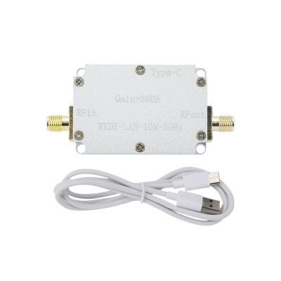 1pc 10M-6GHz Low Noise Amplifier Gain 30DB High Flatness LNA Amp RF Signal Driving Receiver Front End