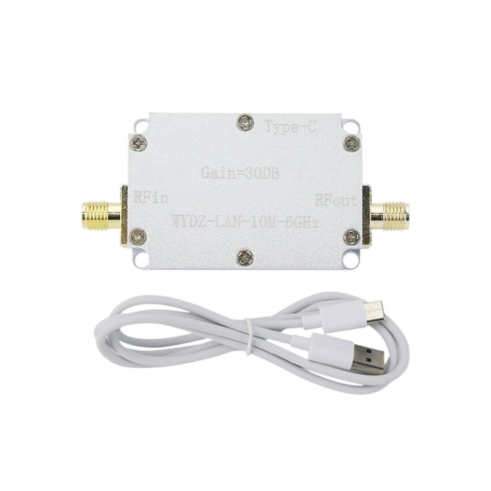 1pc 10M-6GHz Low Noise Amplifier Gain 30DB High Flatness LNA Amp RF Signal Driving Receiver Front End