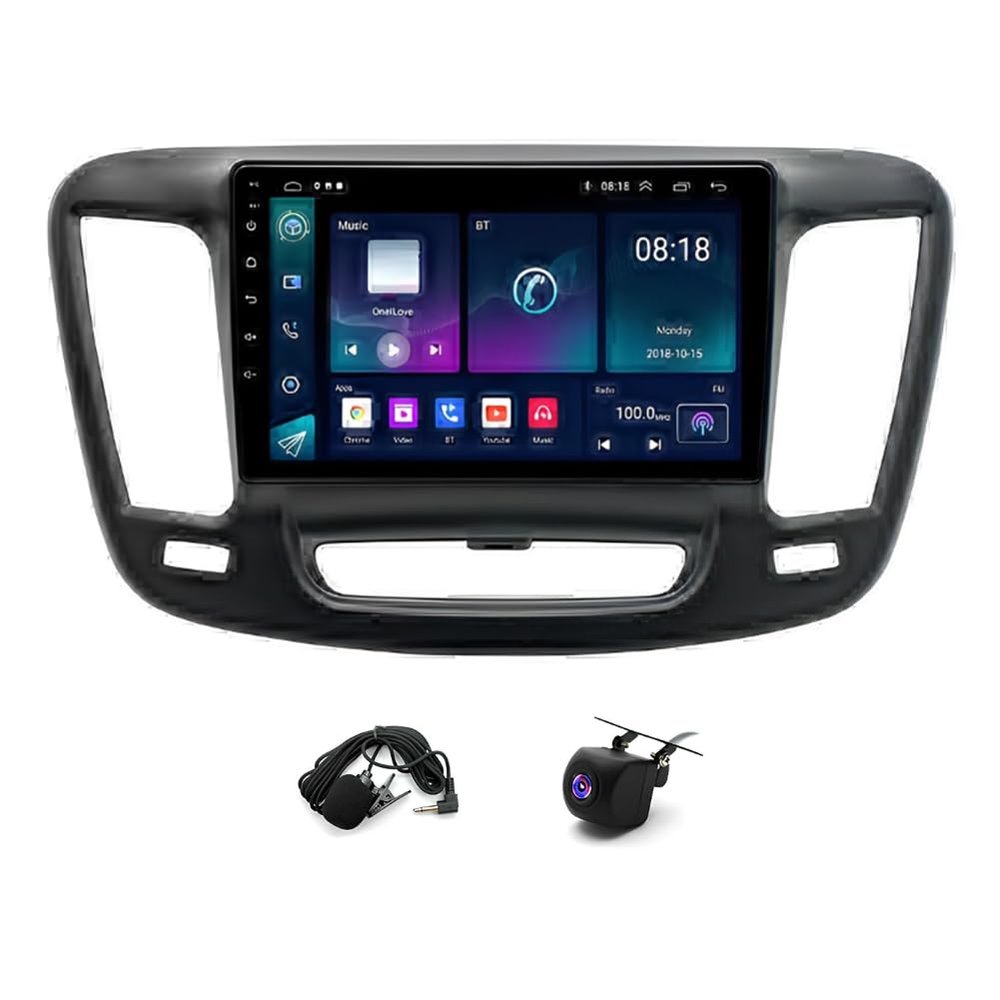 2G+64G 9 inch Car Stereo for Chrysler 200C 2015-2019 with Wireless CarPlay/Android Auto WiFi/USB/Bluetooth, DSP, FM/SWC, MirrorLink GPS Navigation AHD Backup Camera
