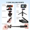XYYORITRIX Mini Extension Rod for Osmo Action 6/Osmo Nano CameraMagnetic Quick-Release Mount 360 Rotation Ball Head Four-Section telescoping Lightweight Portable Features a Cold Shoe Mount view 2
