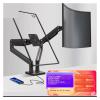 ADBWEKKF G32 monitor stand dual screen splicing rotating computer stand dual screen desktop monitor base stand(Black) view 2