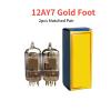 12AY7 Vacuum Tube Valve Golden Feet Replace EL84 6N14 6BQ5 6072 Electronic Tube Amplifier Kit Audio Valve(2pcs Matched Pair) view 2