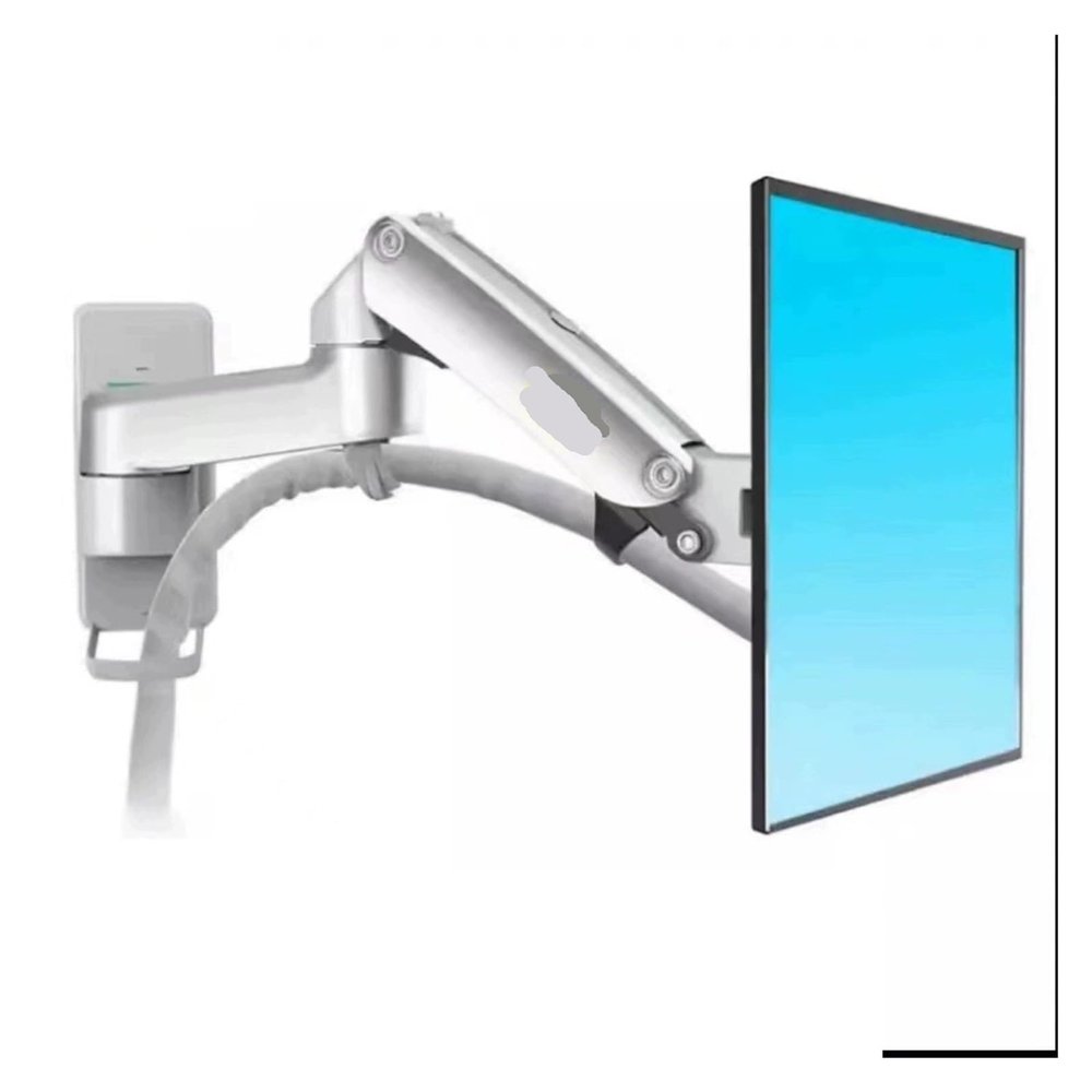 ADBWEKKF monitor rotating bracket wall-mounted lifting computer bracket industrial medical monitoring computer bracket(Silver)