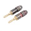 8Pcs 4mm Banana 24K Gold Plated Pure Copper Speaker Adapter Screw Plugs Audio Connectors view 2