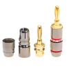 8Pcs 4mm Banana 24K Gold Plated Pure Copper Speaker Adapter Screw Plugs Audio Connectors view 4