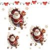 3D Santa Stickers, Santa Claus Breakthrough Wall Sticker, Removable Christmas Creative Decals, Large 3D SantaClaus Sticker Peel and Stick, Festival Decoration (A+B+C-1set) view 1