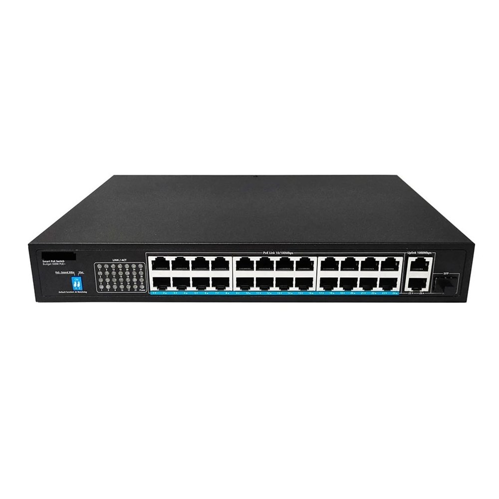 24-Port POE Switch, 2-Port Gigabit PoE Fast uplink