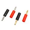 10pcs Audio Speaker Screw Banana Gold Plate Plugs Connectors 4mm Black Red(10pcs Black) view 3