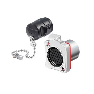 FLKPIEGRH BD-24 Metal Aviation Plug 24 core Data Signal Transmission Power Male and Female Plug Industrial Connector(Flange Female seat)