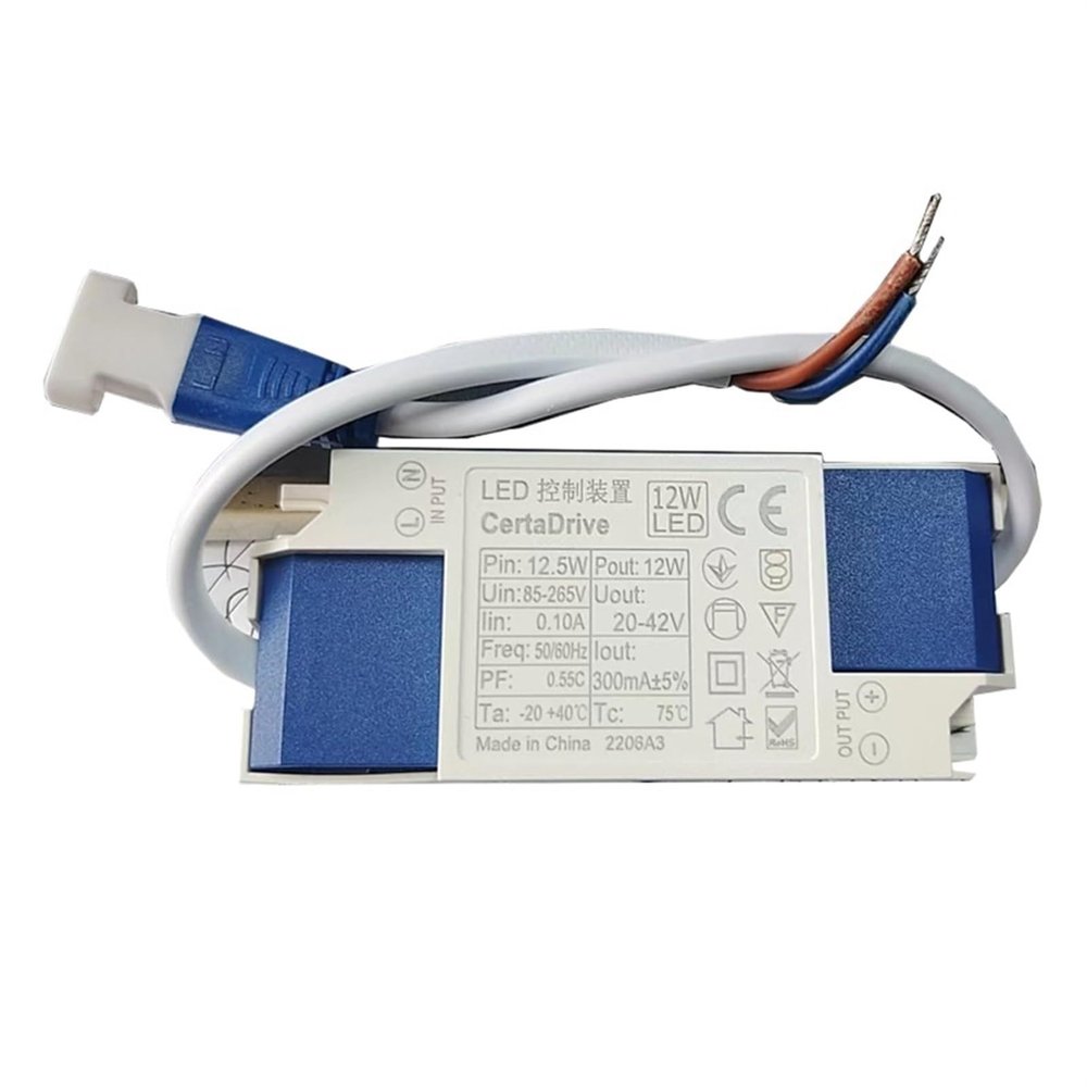 8-12 String LED External Drive Power Supply Output 36V Flicker-Free Isolated Wide Voltage Downlight Ceiling Light Power Supply(12W(300MA))