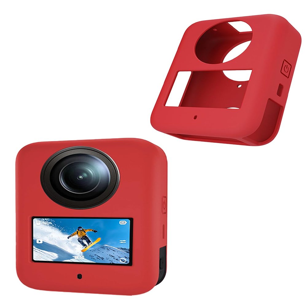 for DJI Osmo 360 Camer Protective case, Shockproof Lightweight Silicone Protective, Waterproof, Rugged, Durable, Red
