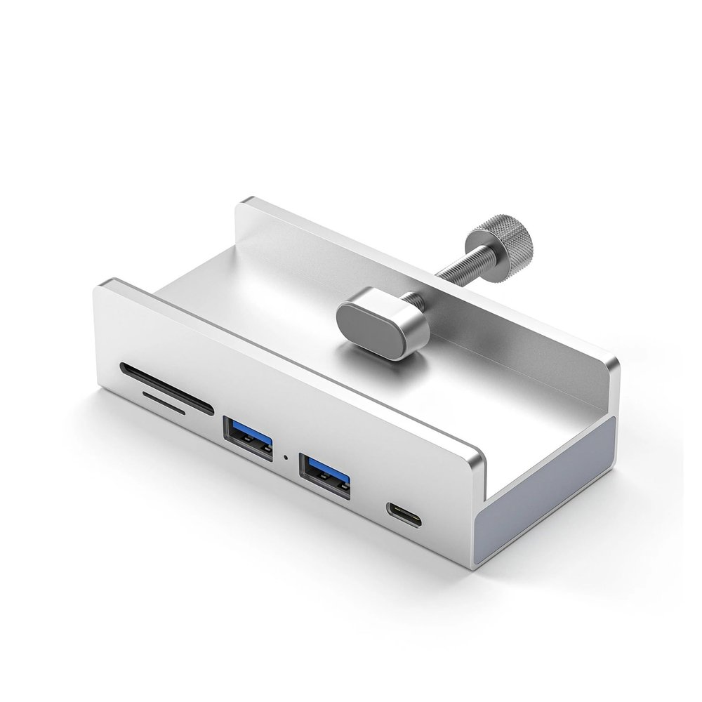 6-in-1 3.0 HUB USB Clip On Docking Station Adapter Multi Splitter 5Gbps High Speed for PC Pro(2 USB 1 Type C SD TF)