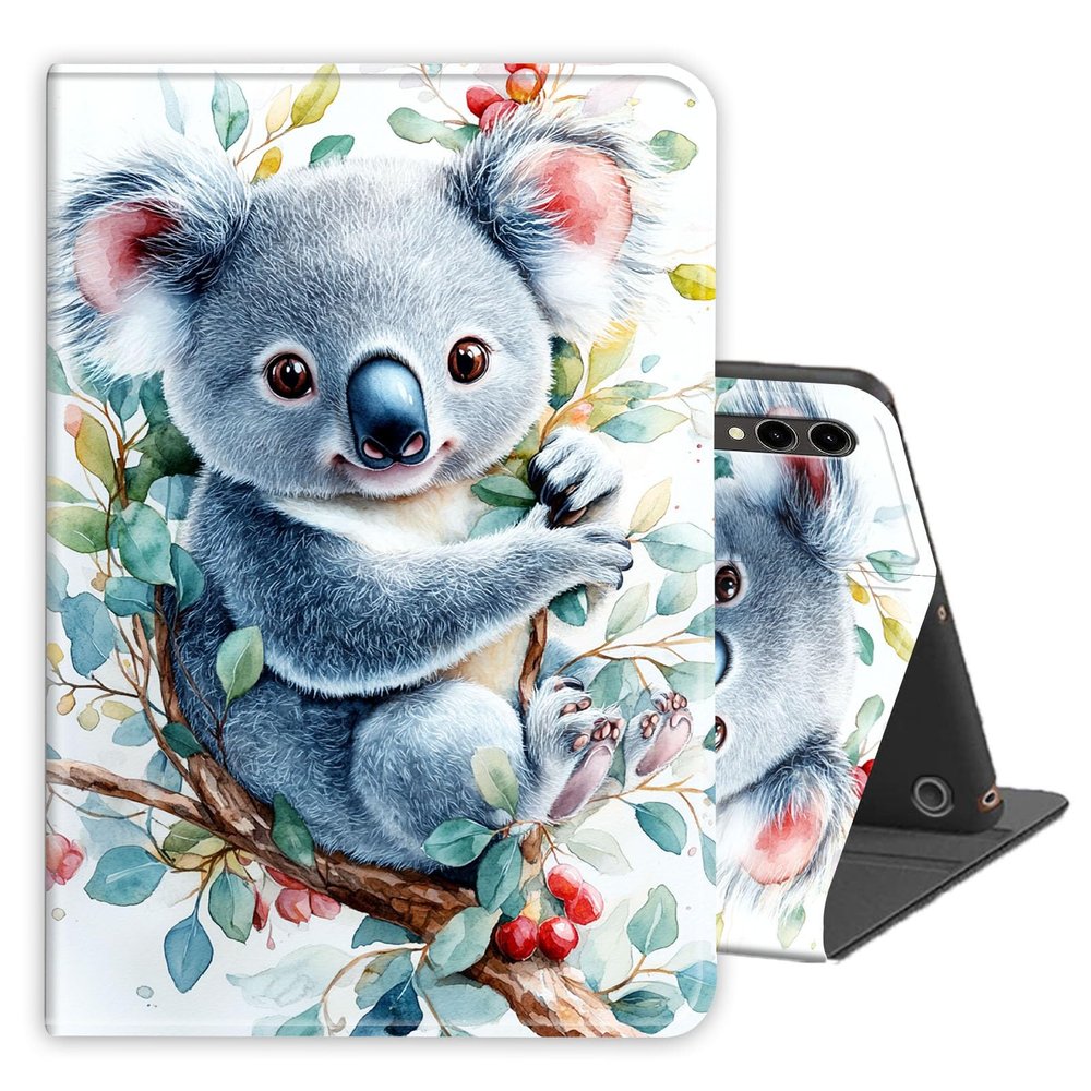 Case for Samsung Galaxy Tab S10 Ultra/Tab S9 Ultra14.6 Inch PU Leather Folio Multi-Angle Stand Cover/Auto Wake/Sleep,Streaming & Typing for Samsung Tablet Case,Cute Koala