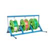 Foldable Wire Spool Rack,Portable Cable Dispenser,Heavy-duty Automotive Wiring Storage,with 3 Independent Spools,30kg Load Capacity(Blue,69x34x82cm) view 1