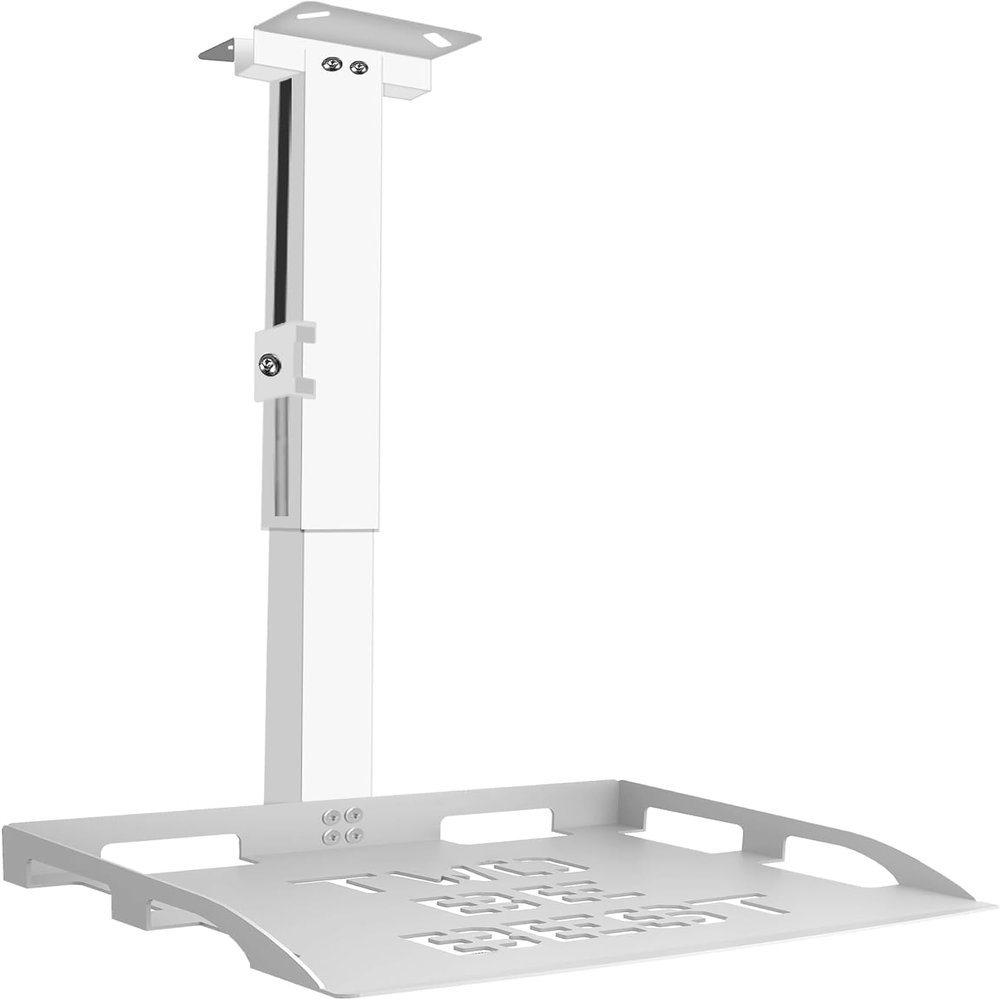 2-Be-Best Universal Projector Ceiling Mount with Tray, 13IN-21.6IN / 33CM-55CM Height Adjustable Projector Shelf Tray Mount for Ceiling Upgraded