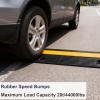 39in Hose Cable Protector Ramp, Rubber Speed Bumps, Speed Bumps for Road, Driveway Cord Protector, for Garage Gravel Roads Asphalt Concrete, Maximum Load 44000lbs view 4