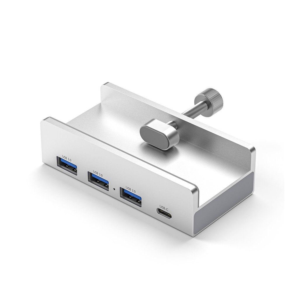 6-in-1 3.0 HUB USB Clip On Docking Station Adapter Multi Splitter 5Gbps High Speed for PC Pro(3 USB 1 Type C)
