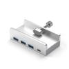 6-in-1 3.0 HUB USB Clip On Docking Station Adapter Multi Splitter 5Gbps High Speed for PC Pro(3 USB 1 Type C) view 1