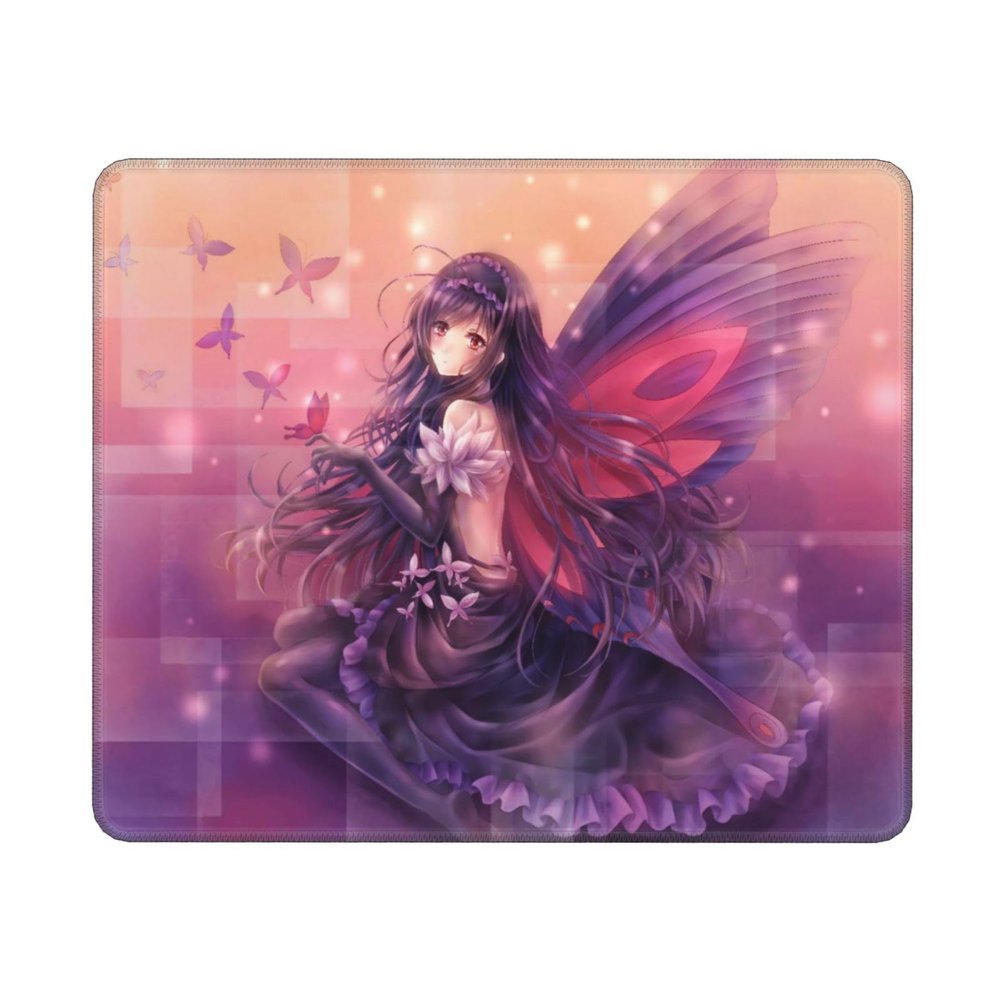 Anime Accel World Characters Kuroyukihime Gaming Mouse Pad Non-Slip Mousepad Stitched Edge Computer Mouse Pads for Desk Accessories 10x12in