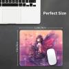 Anime Accel World Characters Kuroyukihime Gaming Mouse Pad Non-Slip Mousepad Stitched Edge Computer Mouse Pads for Desk Accessories 10x12in view 3