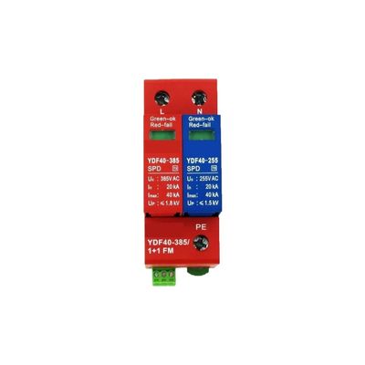 AC Lightning SPD Surge Protector 385V 20~40kA, 1P+N / 3P+N Modular DIN Rail Arrester for Reliable Overvoltage Protection(2)