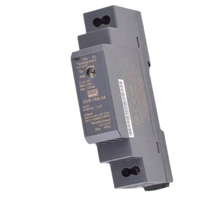 Mean Well 15W DIN Rail Type DC-DC Converter Variable Voltage Power Supply 110vac to 12vdc Converter 24V 0.63A (DDR-15G-24 24V/0.63A/15W/DIN Rail Power)