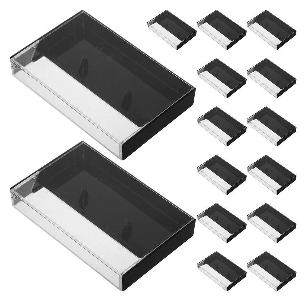 15pcs Plastic Cassette Tape Holder: Dustproof & Moisture-Resistant - Clear Cassette Tape Organizer For Display And Storage 4.24x2.75in
