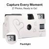 Disposable Film Camera, Single Use 27 Exposures 35mm Color Film, Built - in Flash - Nostalgic Aesthetic, Perfect for Weddings and Travel view 2