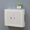 Router Storage Box, Large Capacity Wall-Mounted Cable Management Rack for WiFi Routers, Wires, and TV Set-Top Boxes view 1