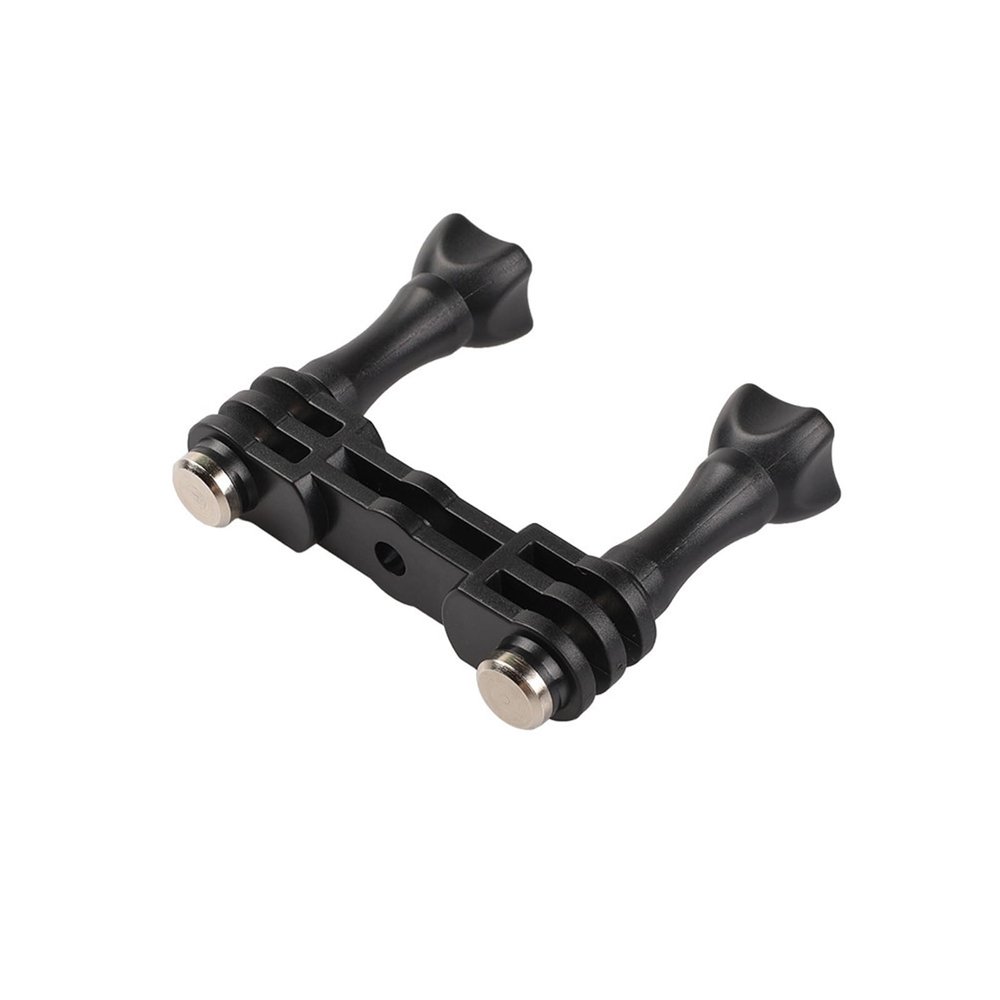 Aluminum Double Twin Mount Adapter for 13/12/11/10/9/8/7/6/5/4 Action Camera Adapter Replacement Camera