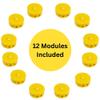 RediTech Go Rechargeable 12-Pack Recordable Voice Modules  MP3 Upload from Any Windows PC  240 Seconds  for Plush Toys, Gifts, Keepsakes & DIY Crafts  Yellow view 2