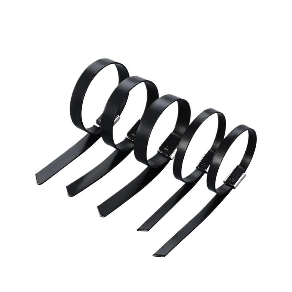 100pcs General Purpose 304 Self-Locking Stainless Steel Cable Ties,(7.9x250mm)