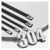 100pcs General Purpose 304 Self-Locking Stainless Steel Cable Ties,(7.9x250mm) view 2