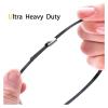 100pcs Multi-Purpose Stainless Steel Coated Self-Locking Cable Ties, Heavy-Duty Zipper Fastener Organizer(4.6x300mm) view 3