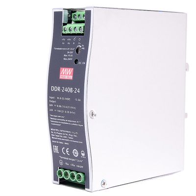Mean Well 240W DIN Rail Type DC-DC Converter Large Bench Computer Power Supplies SFX PSU Pc Power Supply Fully Modular 24V 10A (DDR-240B-24 24V/10A/240W/DIN Rail Power)