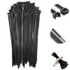 12 Inch Heavy Duty Zip Ties, 0.3 Inch Wide 120LBS Tensile Strength, Self-Locking Black Nylon Cable Ties for Outdoor Indoor Use, Home Office Garden Automotive Wire Cord Management,by VIKTONIK view 1