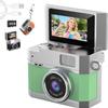 2026 Thumb-Sized Flip Screen Mini Digital Camera, Retro CCD Sensor, 180 Rotating Screen, 64GB TF Card & OTG Adapter, Compact Digital Camera for Students & Campus Life (Green) view 1