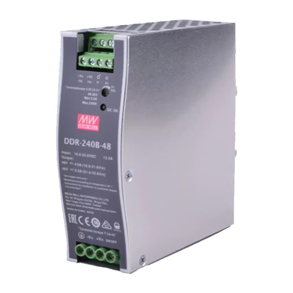 Mean Well 240W DIN Rail Type DC-DC Converter Large Bench Computer Power Supplies SFX PSU Pc Power Supply Fully Modular 48V 5A (DDR-240B-48 48V/5A/240W/DIN Rail Power)
