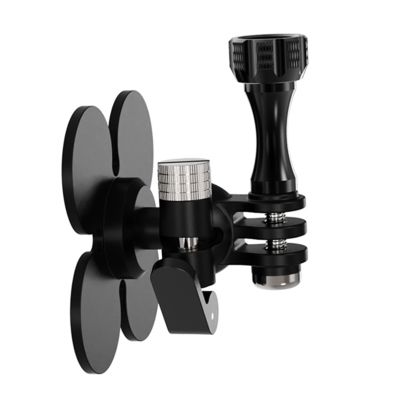 2. Reinforced Mount Tripod Base with Full Rotation 3-Way Clamp & 300g Bearing for Action Cameras Strong Helmet Camera Mount