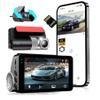 4K Dash Cam Front and Rear, G-Sensor, Free 64GB Card Included, 5.8GHz WiFi with Dash Camera for Cars, Time-Lapse Recording, 3" HD IPS, 24H Parking Mode,Night Vision view 1