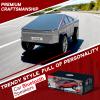 Futuristic Shapes Truck Bluetooth Speaker with LED Display Screen  TWS Stereo, FM Radio, USB/TF Playback, LED Headlights, Built-in Mic, Gift for Car Lovers, Model Collectors & Tech Fans (Silver) view 2